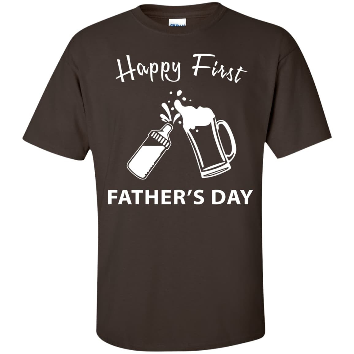 Happy First Father's Day-T-Shirt & Hoodie-Classic T-Shirt-Dark Chocolate