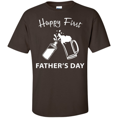 Happy First Father's Day-T-Shirt & Hoodie-Classic T-Shirt-Dark Chocolate