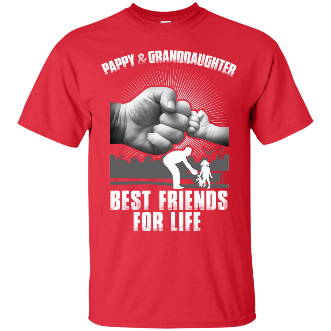 Pappy And Granddaughter Best Friends For Life-T-Shirt & Sweatshirt-Classic T-Shirt-Red