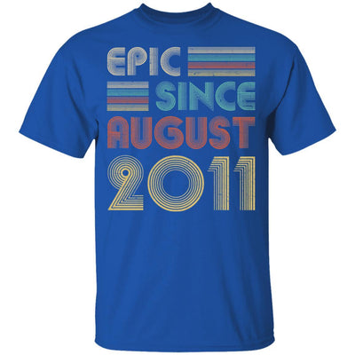 Epic Since August 2011 Vintage 10th Birthday Gifts Youth-Youth Shirt-Youth T-Shirt-Royal
