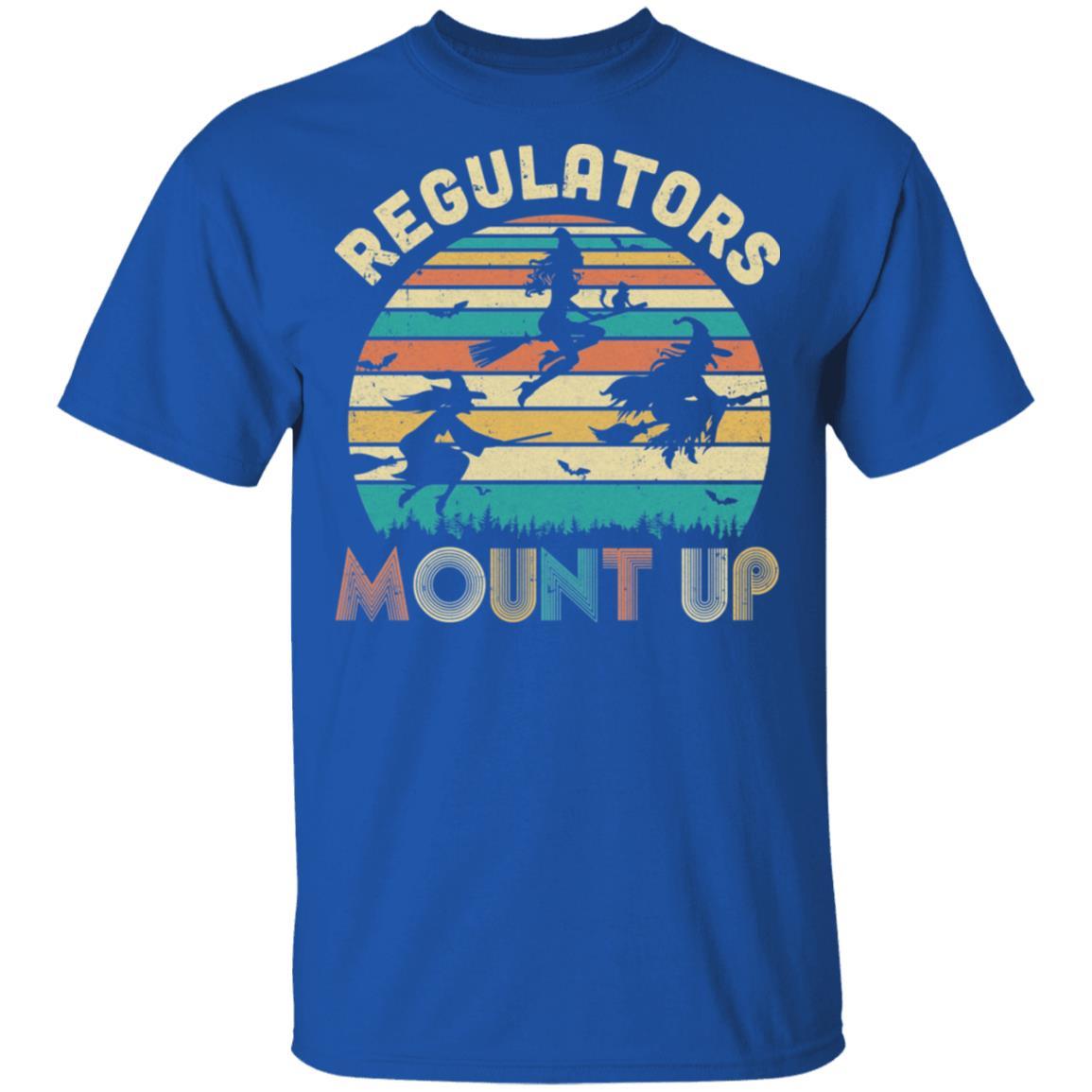 Vintage Regulators Mount Up Funny Halloween Witch-T-Shirt & Tank Top-Classic T-Shirt-Royal