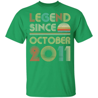 Legend Since October 2011 Vintage 10th Birthday Gifts Youth-Youth Shirt-Youth T-Shirt-Irish Green