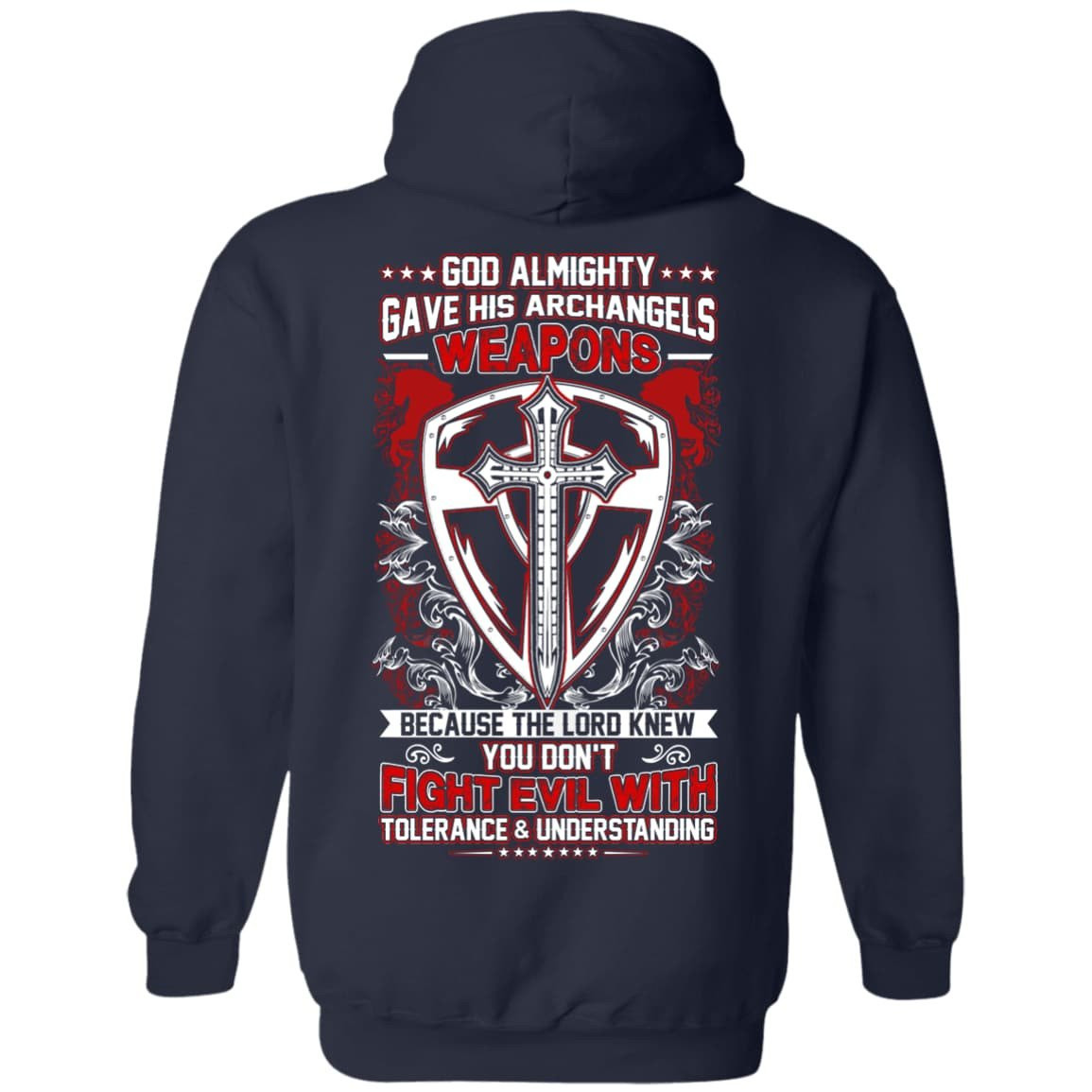 God Almighty Gave His Archangels Weapons-T-Shirt & Hoodie-Pullover Hoodie-Navy