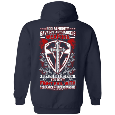 God Almighty Gave His Archangels Weapons-T-Shirt & Hoodie-Pullover Hoodie-Navy