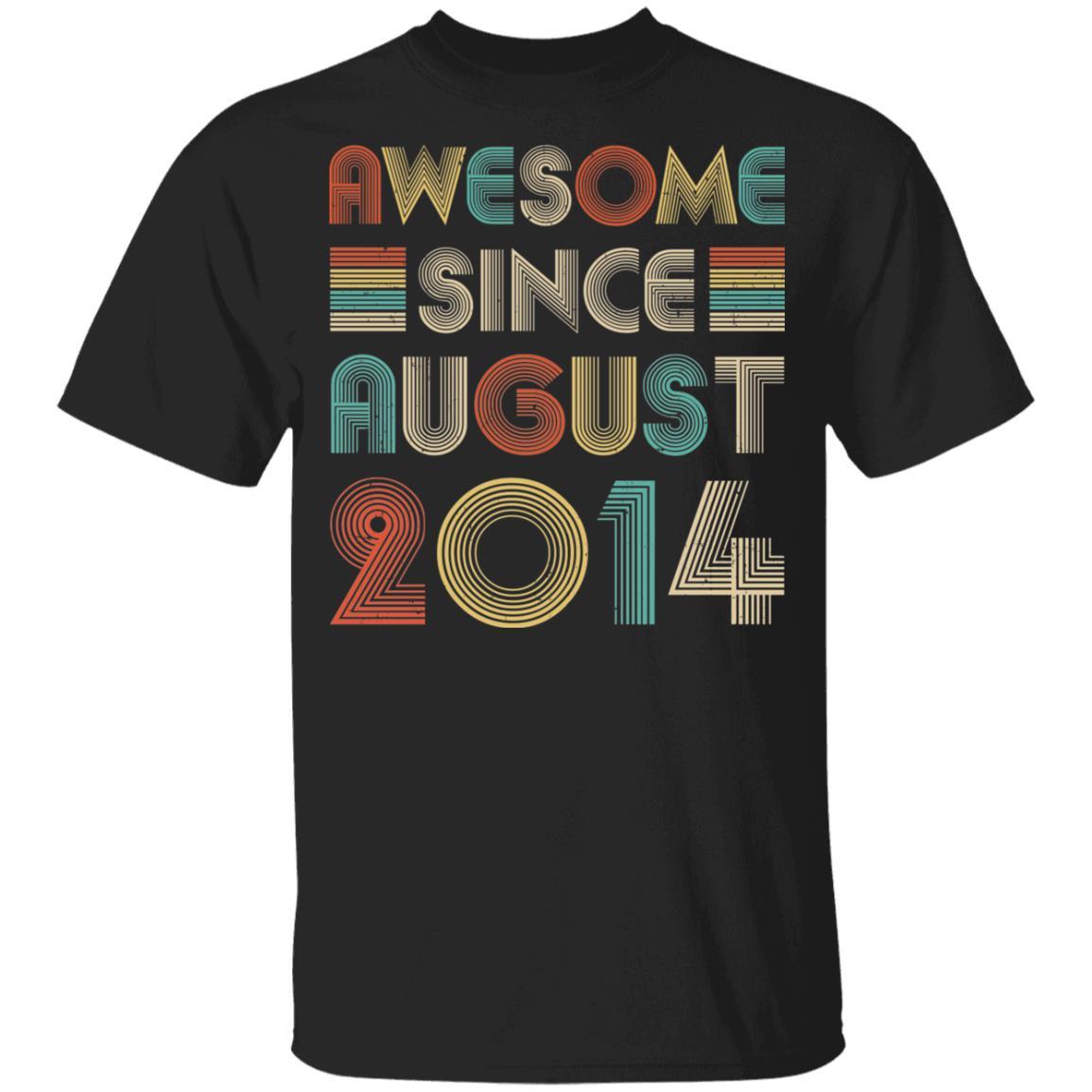 Awesome Since August 2014 Vintage 8th Birthday Gifts Youth