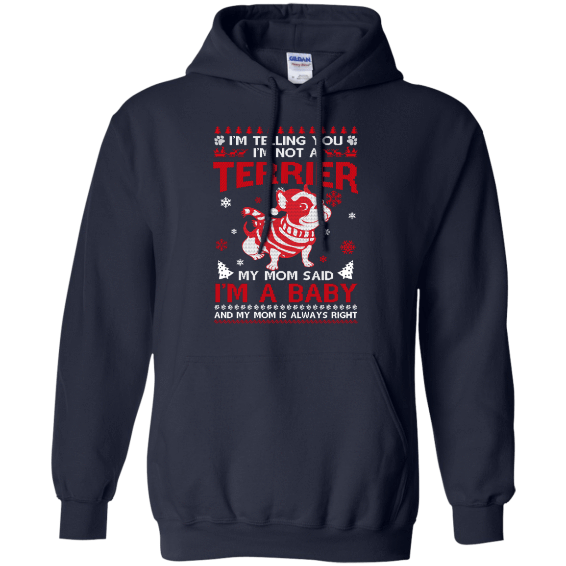 I'm Telling You I'm Not A Terrier-T-Shirt & Hoodie-Pullover Hoodie-Navy