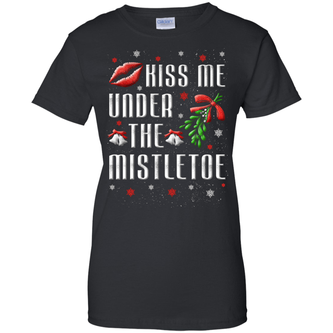 Kiss Me Under The Mistletoe-T-Shirt & Hoodie-Women's T-Shirt-Black