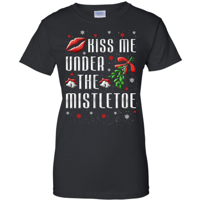 Kiss Me Under The Mistletoe-T-Shirt & Hoodie-Women's T-Shirt-Black