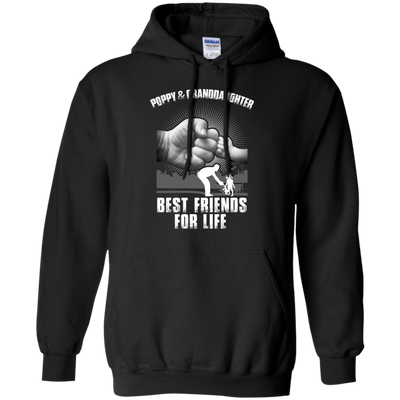 Poppy And Granddaughter best Friends For Life-T-Shirt & Hoodie-Pullover Hoodie-Black