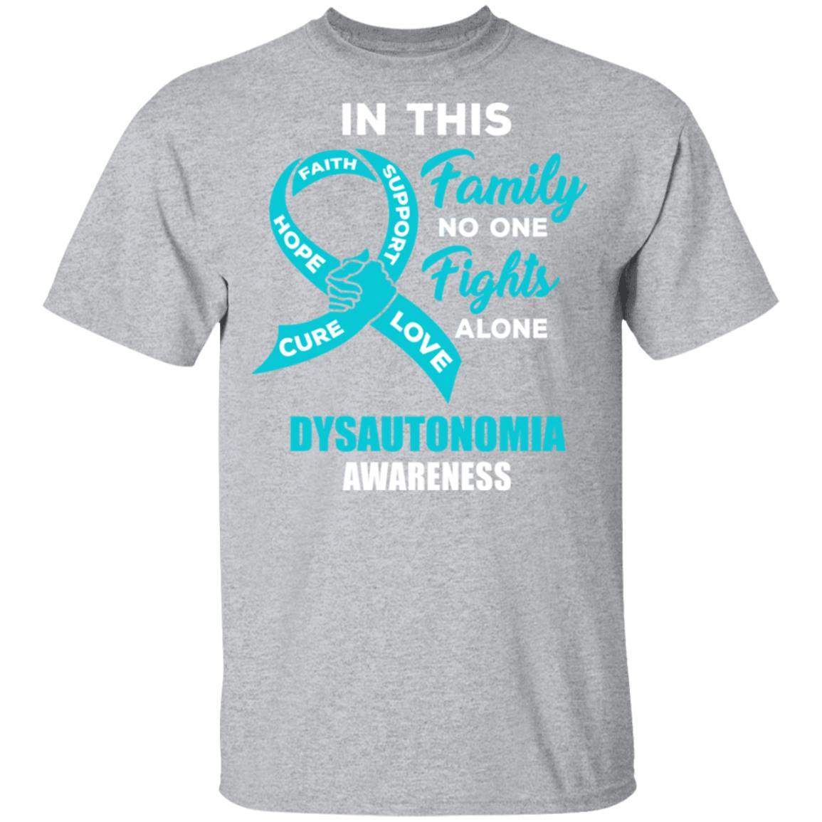 In This School No One Fights Dysautonomia Awareness Alone-T-Shirt & Hoodie-Classic T-Shirt-Sport Grey