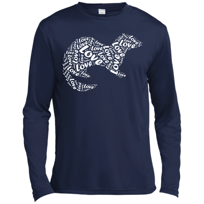 I Love Ferret-T-Shirt & Hoodie-Long Sleeve T-Shirt-Navy