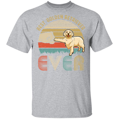 Vintage Best Golden Retriever Dad Ever Bump Fit Funny Dad Gifts-T-Shirt & Hoodie-Classic T-Shirt-Sport Grey