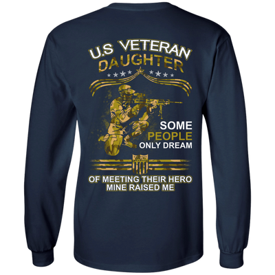 U.S. Veteran Daughter Some People Only Dream Of Meeting-T-Shirt & Hoodie-Long Sleeve T-Shirt-Navy