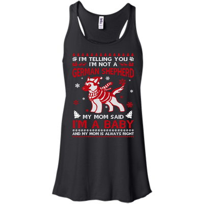 I'm Telling You I'm Not A German Shepherd-T-Shirt & Hoodie-Women's Flowy Racerback Tank-Black