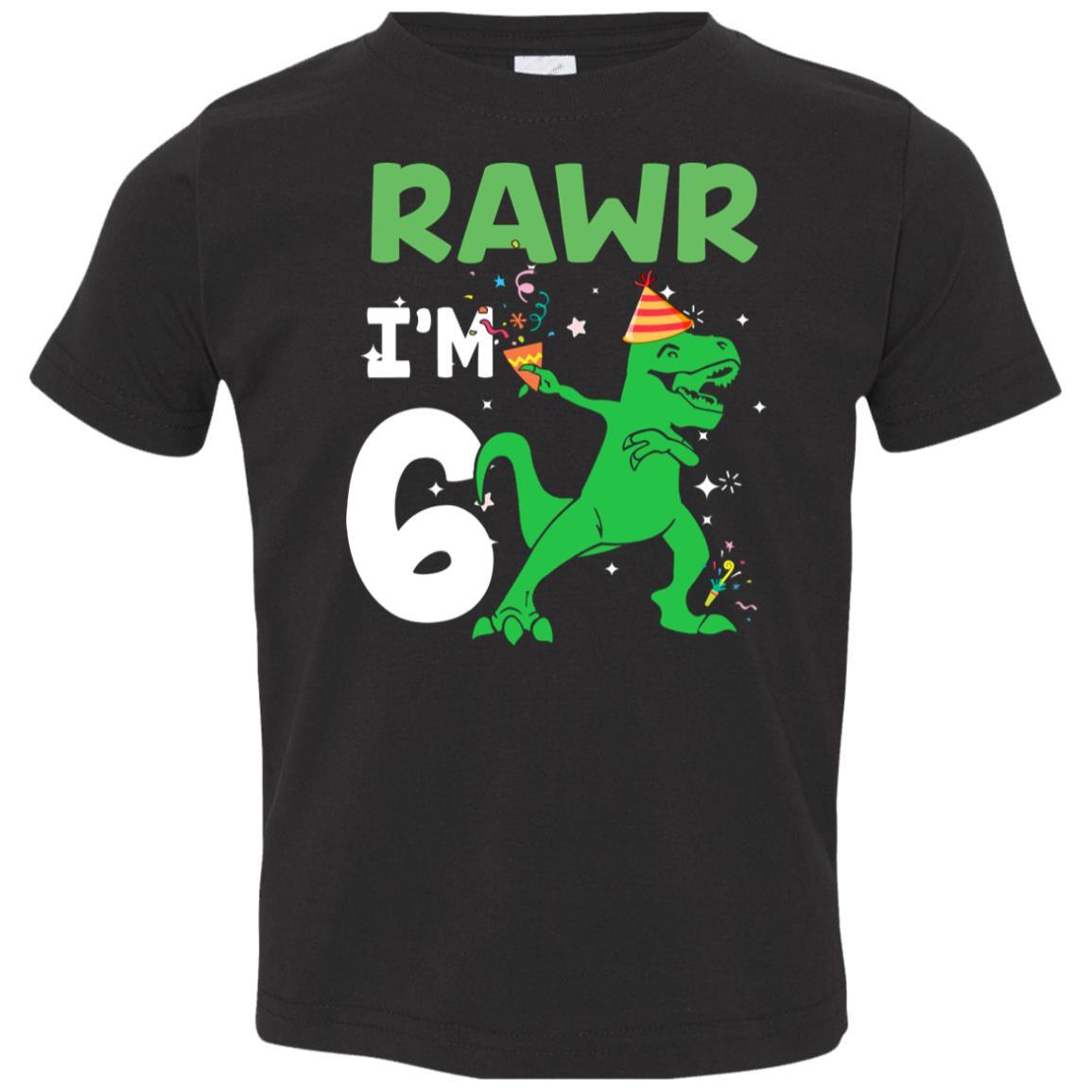 Rawr I'm 8 Birthday Gifts 2013 Dinosaur For Boys Youth-Youth Shirt-Toddler T-Shirt-Black