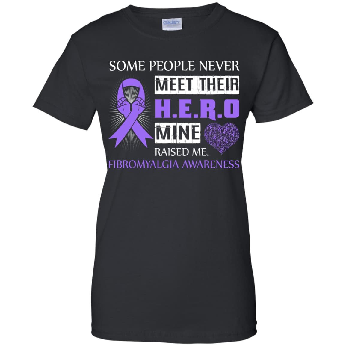 Fibromyalgia Awareness Some People Never Meet Hero-T-Shirt & Hoodie-Women's T-Shirt-Black