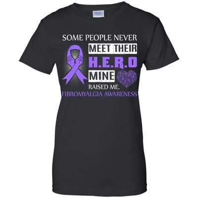 Fibromyalgia Awareness Some People Never Meet Hero-T-Shirt & Hoodie-Women's T-Shirt-Black
