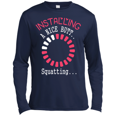 Installing A Nice Butt..-T-Shirt & Hoodie-Long Sleeve T-Shirt-Navy