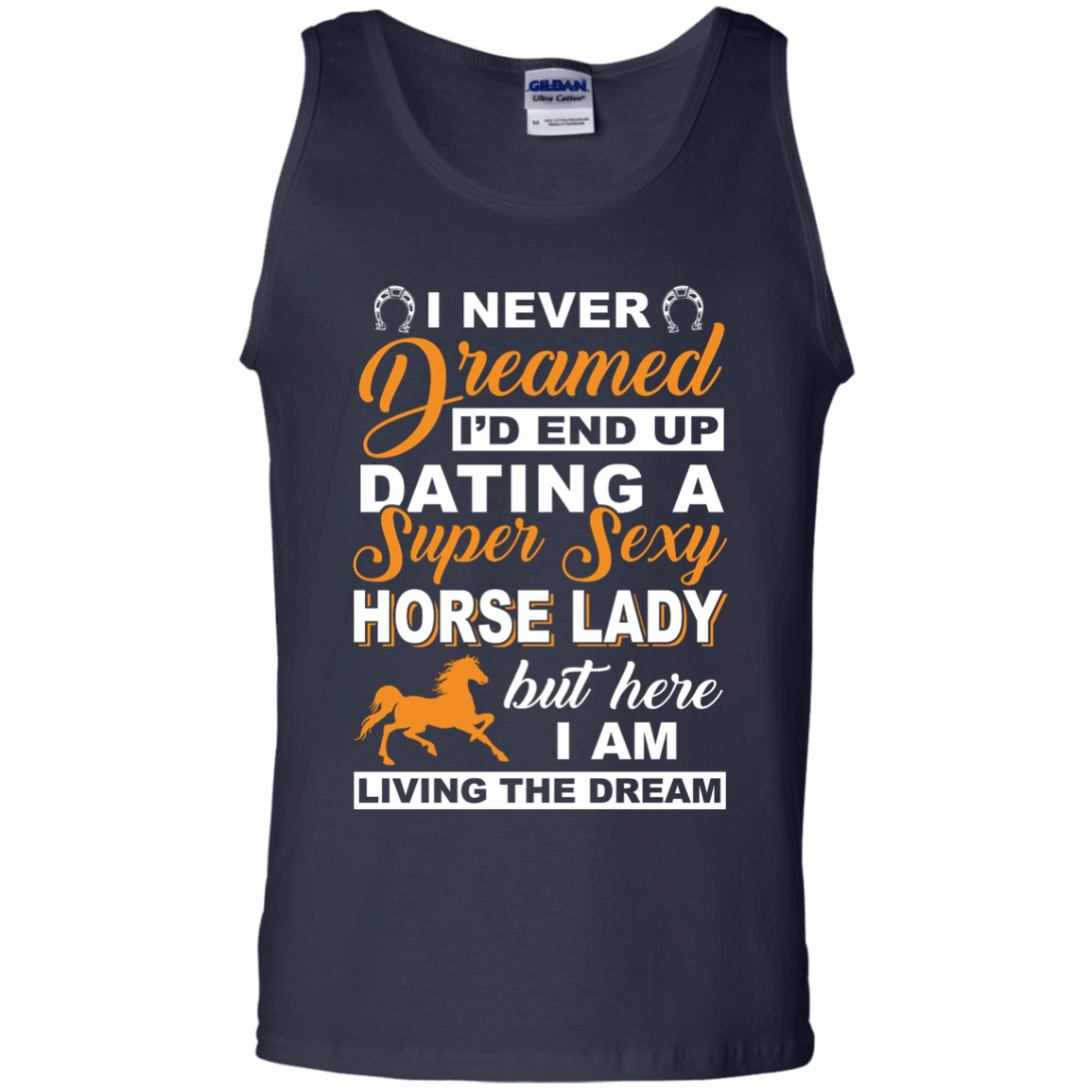 I'd End Up Dating A Super Sexy Horse Lady-T-Shirt & Hoodie-Unisex Tank-Navy