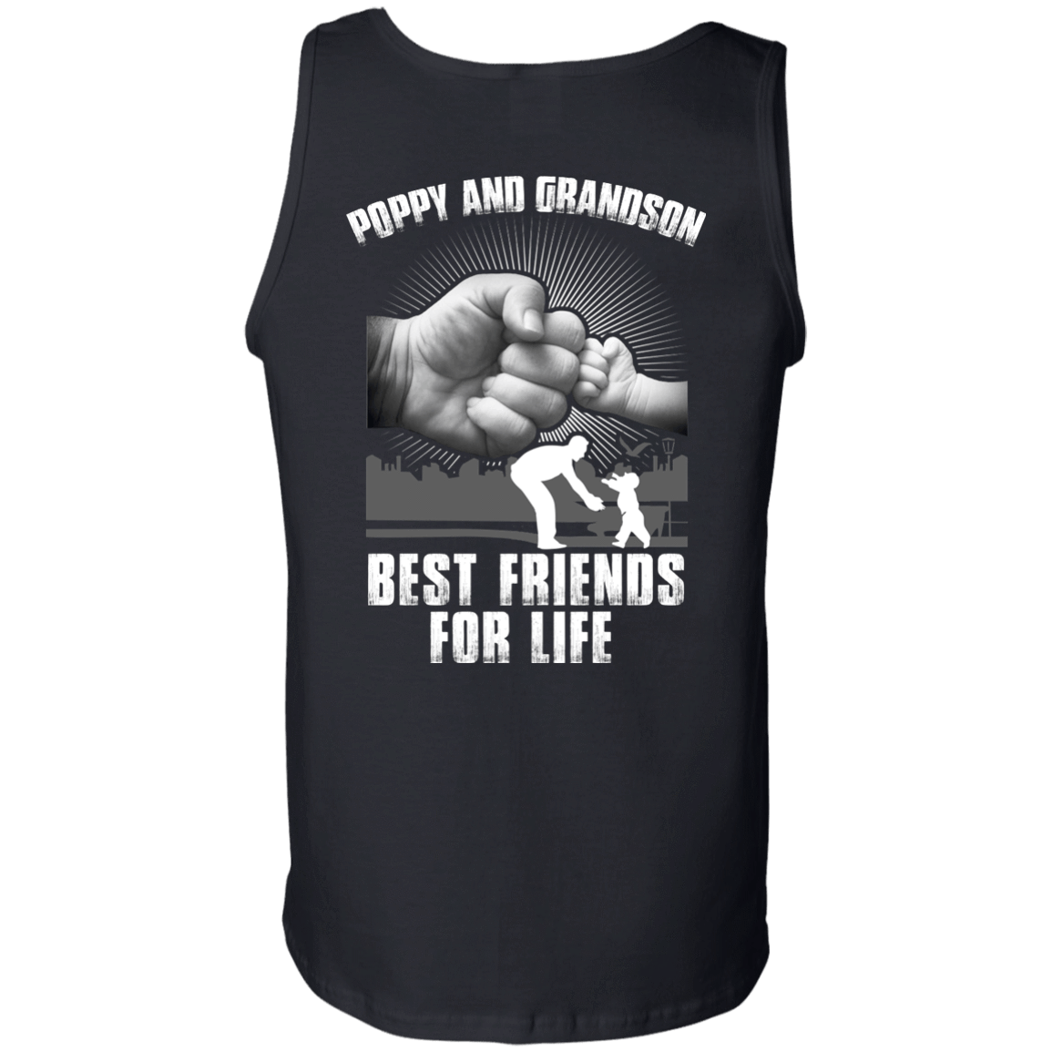 Poppy And Grandson Best Friends For Life-T-Shirt & Hoodie-Unisex Tank-Black