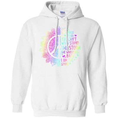 They Whispered To Her You Can't With Stand The Storm-T-Shirt & Tank Top-Pullover Hoodie-White