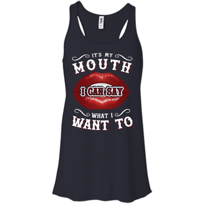 It's My Mouth-T-Shirt & Hoodie-Women's Flowy Racerback Tank-Midnight