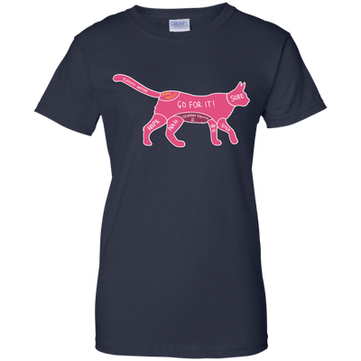 Proper way to pet a Cat lover-T-Shirt & Hoodie-Women's T-Shirt-Navy
