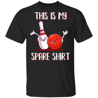 Funny Bowling For Men Women Boys Girls This Is My Spare-T-Shirt & Hoodie-Classic T-Shirt-Black