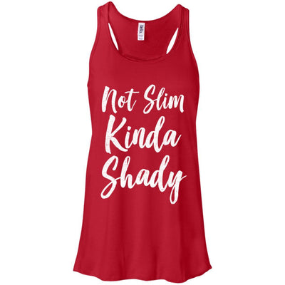 Not Slim Kinda Shady-T-Shirt & Tank Top-Women's Flowy Racerback Tank-Red