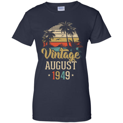 Retro Classic Vintage August 1949 72th Birthday Gift-T-Shirt & Hoodie-Women's T-Shirt-Navy