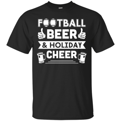 Football Beer Holiday Cheer-T-Shirt & Hoodie-Classic T-Shirt-Black