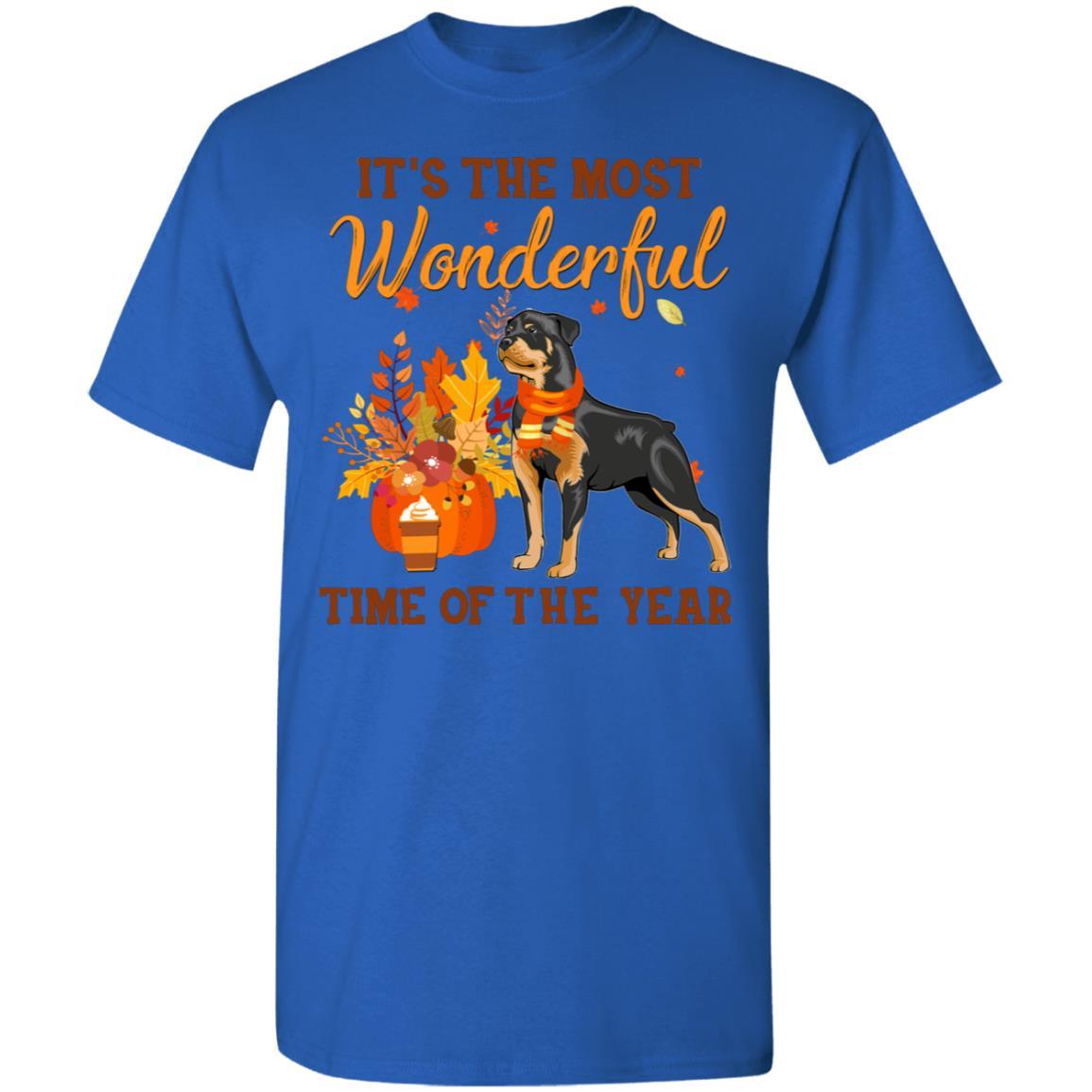 Rottweiler Autumn It's The Most Wonderful Time Of The Year-T-Shirt & Hoodie-Classic T-Shirt-Royal