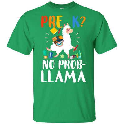 Pre-K No Prob Llama Funny First Day Of School Youth-Youth Shirt-Youth T-Shirt-Irish Green