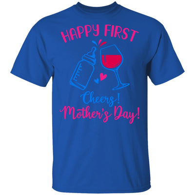 First Mothers Day Mommy Baby Girl Cheers Matching-T-Shirt & Tank Top-Classic T-Shirt-Royal