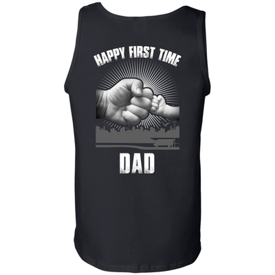 HAPPY FIRST TIME DAD-T-Shirt & Hoodie-Unisex Tank-Black