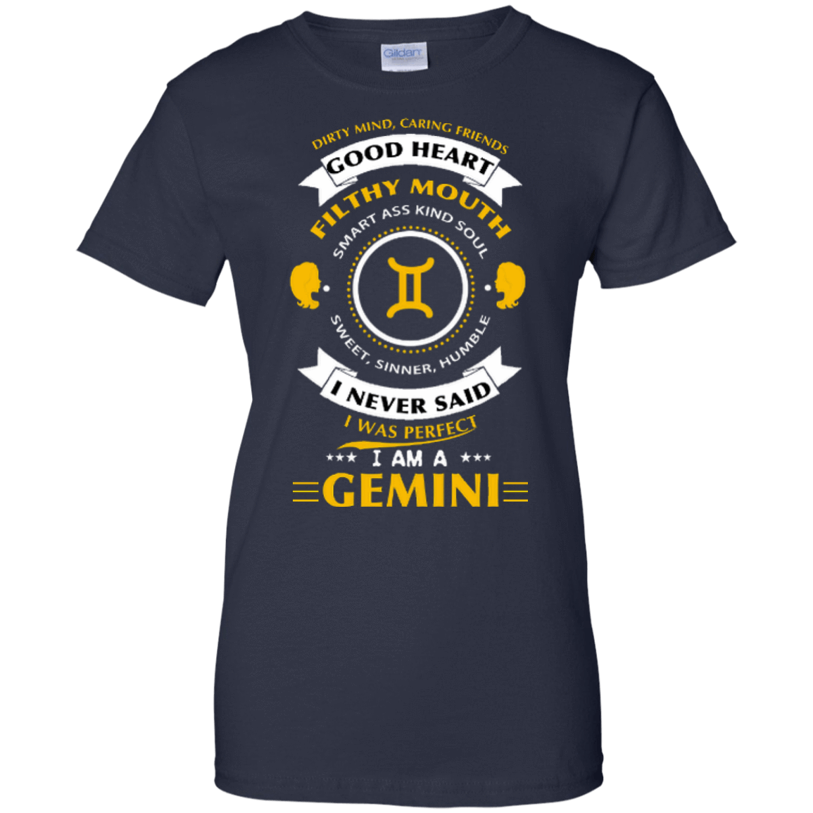 I never said I was perfect I am a GEMINI-T-Shirt & Hoodie-Women's T-Shirt-Navy