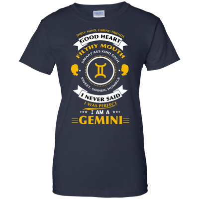 I never said I was perfect I am a GEMINI-T-Shirt & Hoodie-Women's T-Shirt-Navy