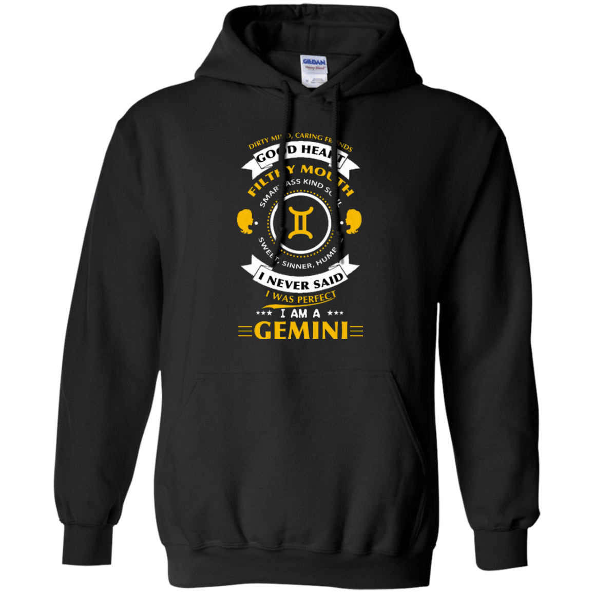 I never said I was perfect I am a GEMINI-T-Shirt & Hoodie-Pullover Hoodie-Black