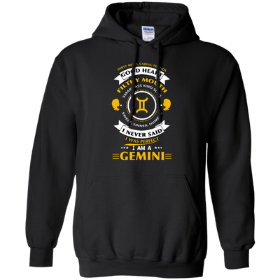 I never said I was perfect I am a GEMINI-T-Shirt & Hoodie-Pullover Hoodie-Black