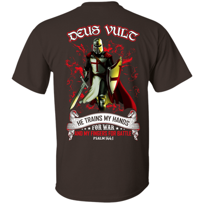 Knight Templar Deus Vult He Trains My Hands For War-T-Shirt & Hoodie-Classic T-Shirt-Dark Chocolate