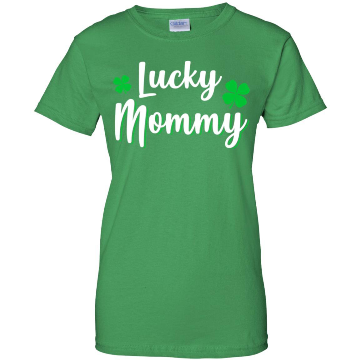 Luckiest Lucky Mommy St Patricks Day-T-Shirt & Hoodie-Women's T-Shirt-Irish Green