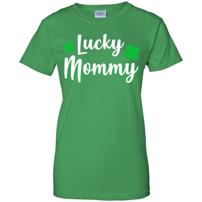 Luckiest Lucky Mommy St Patricks Day-T-Shirt & Hoodie-Women's T-Shirt-Irish Green