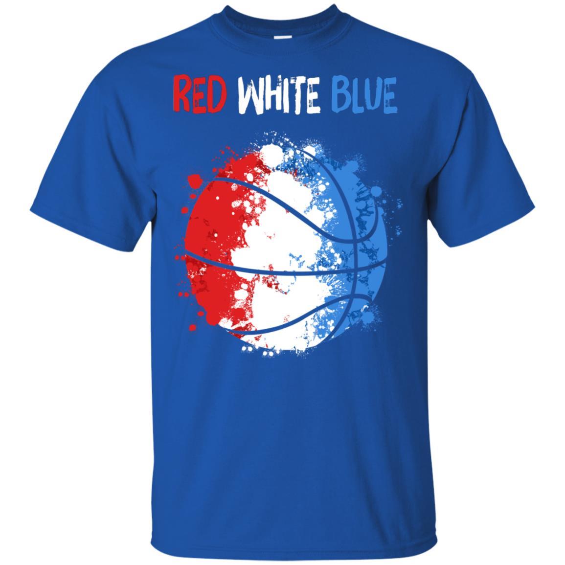 4Th Of July Red White Blue Basketball Lovers Patriotic-T-Shirt & Hoodie-Classic T-Shirt-Royal