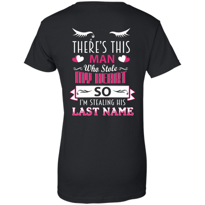There's This Man Who Stole My Hearth So I'm Stealing-T-Shirt & Hoodie-Women's T-Shirt-Black