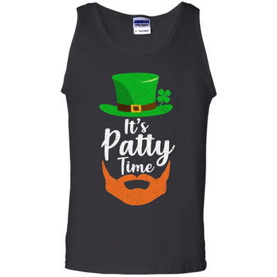 It's Patty Time Bearded Man St Patrick's Day-T-Shirt & Hoodie-Unisex Tank-Black