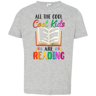 All The Cool Kids Are Reading Book Lover Gifts Youth-Youth Shirt-Toddler T-Shirt-Heather Grey