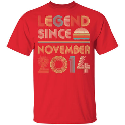 Legend Since November 2014 Vintage 7th Birthday Gifts Youth-Youth Shirt-Youth T-Shirt-Red