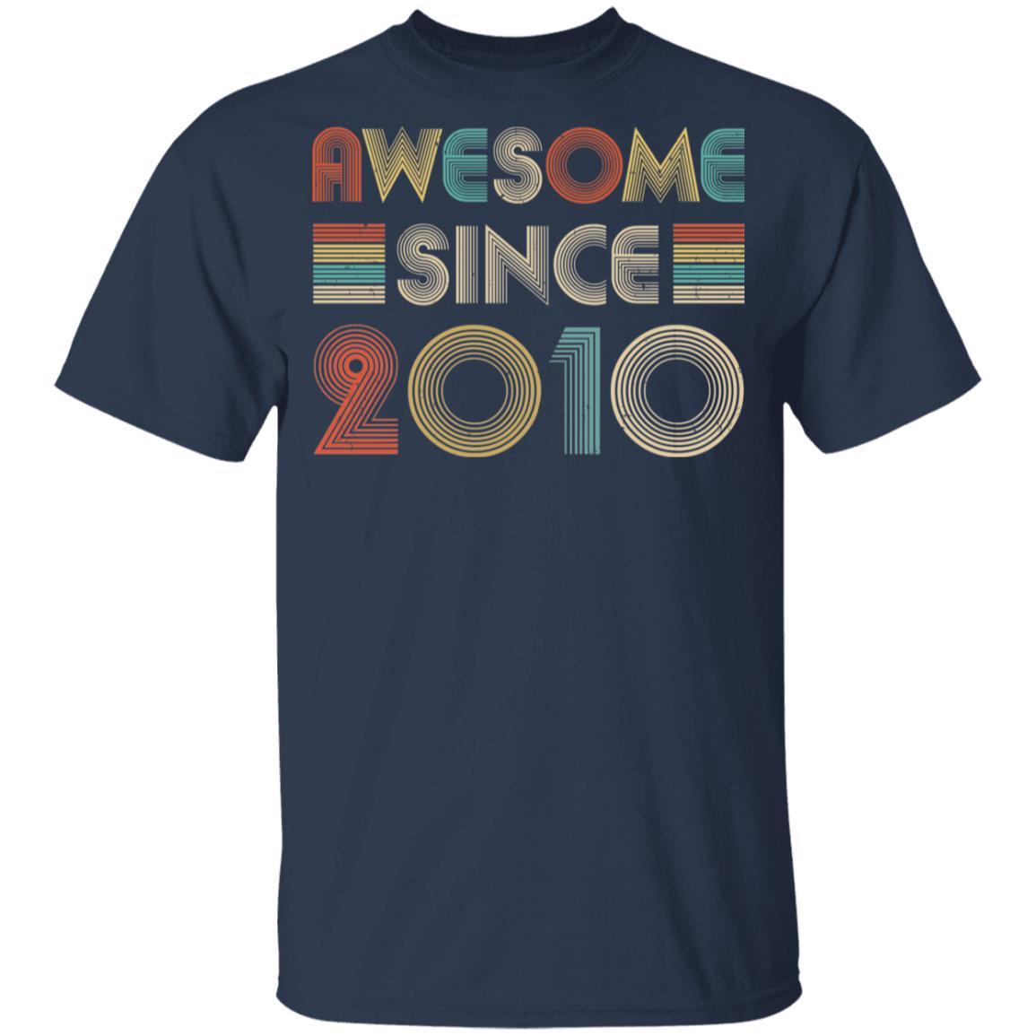 Awesome Since 2010 11th Birthday Gifts Youth-Youth Shirt-Youth T-Shirt-Navy