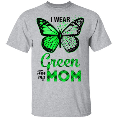 I Wear Green For My Mom Butterfly Kidney Disease Awareness-T-Shirt & Hoodie-Classic T-Shirt-Sport Grey