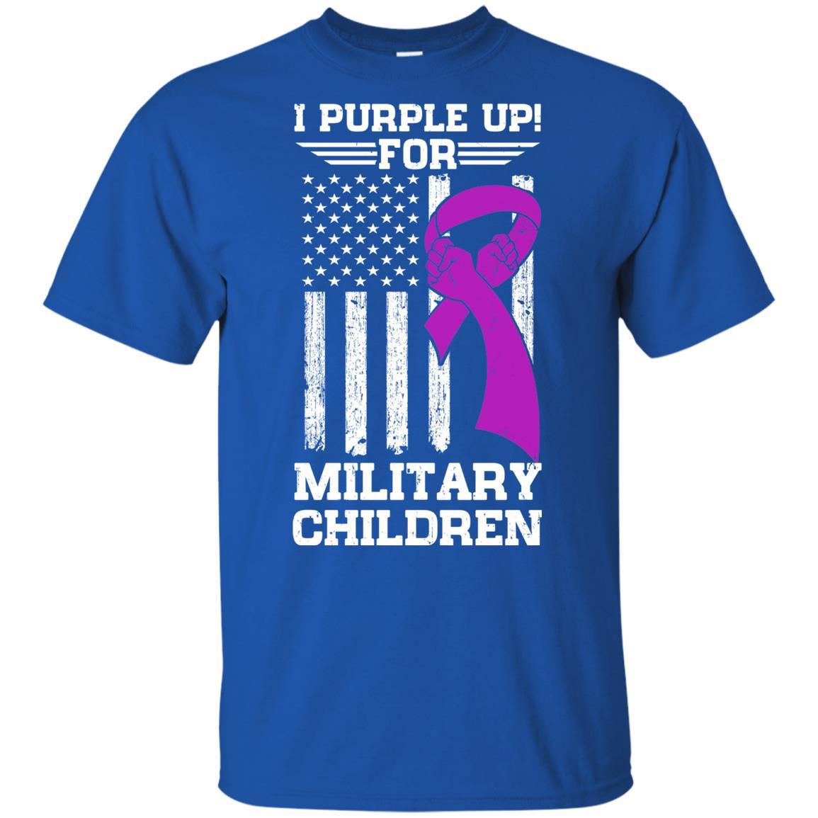 I Purple Up For Military Children Kid Child Gifts Youth-Youth Shirt-Youth T-Shirt-Royal